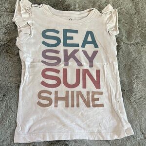 Peek Tank Top with glitter Text